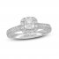 Neil Lane Diamond Engagement Ring 7/8 ct tw Cushion/Round 14K White Gold