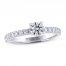 THE LEO Ideal Cut Diamond Engagement Ring 3/4 ct tw Round-cut 14K White Gold