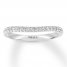 Leo Diamond Wedding Band 1/5 ct tw Round-cut 14K White Gold