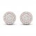 Diamond Halo Stud Earrings 1 ct tw Round-Cut 10K Rose Gold