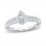 Diamond Engagement Ring 3/8 ct tw Pear/Round 14K White Gold
