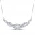 Diamond Twist Necklace 1 ct tw Baguette/Round 10K White Gold 19"