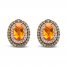 Le Vian Citrine Earrings 1/2 ct tw Diamonds 14K Strawberry Gold
