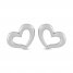 Heart Earrings Sterling Silver