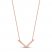 Chevron Necklace 14K Rose Gold 16" to 18" Adjustable