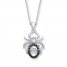 Unstoppable Love 1/10 ct tw Necklace Sterling Silver Spider