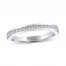 Leo Diamond Wedding Band 3/8 ct tw Round-cut 14K White Gold