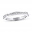 Leo Diamond Wedding Band 3/8 ct tw Round-cut 14K White Gold