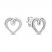 Hallmark Diamonds Heart Earrings 1/8 ct tw Sterling Silver