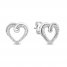 Hallmark Diamonds Heart Earrings 1/8 ct tw Sterling Silver