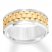 9mm Wedding Band White/Yellow Tungsten Carbide