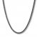 Men's Box Chain Necklace Black Ion-Plated Stainless Steel 24"