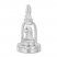 Wedding Cake Charm Sterling Silver