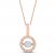 Unstoppable Love Diamond Necklace 10K Rose Gold 19"