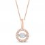 Unstoppable Love Diamond Necklace 10K Rose Gold 19"
