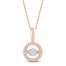 Unstoppable Love Diamond Necklace 10K Rose Gold 19"