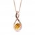 Le Vian Citrine Necklace 1/6 ct tw Diamonds 14K Strawberry Gold 18"