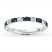 Black & White Diamond Stackable Ring 1/4 ct tw Sterling Silver