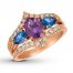 Le Vian Amethyst & Sapphire Ring 1/2 ct tw Diamonds 14K Gold
