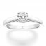 Tolkowsky Solitaire Ring 1/2 ct Round Diamond 14K White Gold