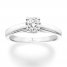 Tolkowsky Solitaire Ring 1/2 ct Round Diamond 14K White Gold