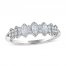 Diamond Anniversary Ring 3/8 ct tw Round/Marquise 14K White Gold