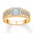 Men's Diamond Band 1/6 ct tw Round-cut 10K Two-Tone Gold