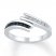 Black/White Diamond Ring 1/8 ct tw Round-cut Sterling Silver