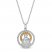 Citrine & White Lab-Created Sapphire Buddha Necklace Sterling Silver 18"