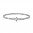 Forever Connected Diamond Bracelet 1 ct tw Round-Cut 10K White Gold 7.25"