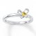 Stackable Butterfly Ring Citrine Sterling Silver