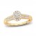 Diamond Engagement Ring 3/8 ct tw Oval/Round 14K Yellow Gold