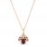 Le Vian Rhodolite Ladybug Necklace 1/6 ct tw Diamonds 14K Strawberry Gold 18"