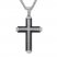 Men's Diamond Cross Necklace 1/6 ct tw Stainless Steel 22"