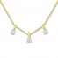 Three-Stone Diamond Necklace 1/3 ct tw 10K Yellow Gold