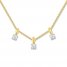 Three-Stone Diamond Necklace 1/3 ct tw 10K Yellow Gold