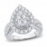 Diamond Engagement Ring 2 ct tw Round-Cut 10K White Gold