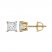 Diamond Solitaire Stud Earrings 7/8 ct tw Princess-cut 14K Yellow Gold