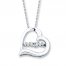 Unstoppable Love Mom Necklace 1/20 ct tw Sterling Silver