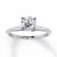 Certified Diamond Round-cut Ring 1 carat 14K White Gold