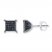 Men's Black Diamond Earrings 1/4 ct tw Round-cut 10K White Gold