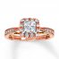 Diamond Engagement Ring 1/2 ct tw Round-cut 14K Two-Tone Gold