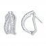 Diamond Earrings 1/2 carat tw Sterling Silver