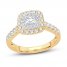 Diamond Engagement Ring 1 ct tw Princess/Round 14K Yellow Gold