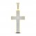Men's Diamond Cross Charm 1 ct tw Round-cut 10K Yellow Gold