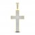 Men's Diamond Cross Charm 1 ct tw Round-cut 10K Yellow Gold