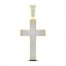 Men's Diamond Cross Charm 1 ct tw Round-cut 10K Yellow Gold