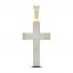 Men's Diamond Cross Charm 1 ct tw Round-cut 10K Yellow Gold