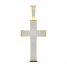 Men's Diamond Cross Charm 1 ct tw Round-cut 10K Yellow Gold