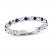 Lab-Created Sapphire 1/8 ct tw Diamonds Sterling Silver